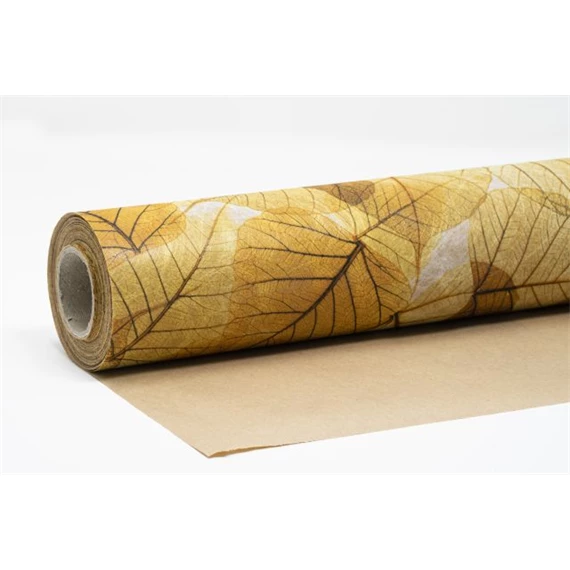 Csomagolópapír vízálló, levél mintás 750 mm x 25 m