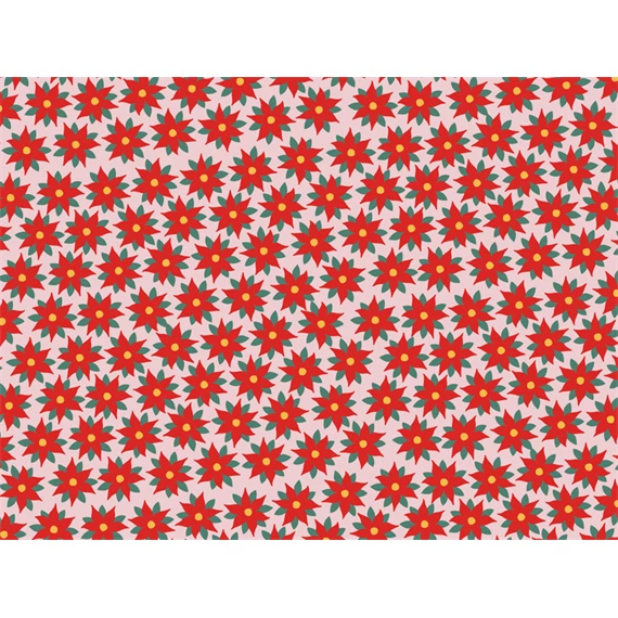 Csomagolópapír vöröscsillag 70x200 cm