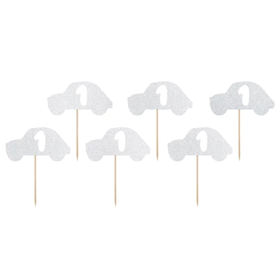 Cupcake dísz 1. születésnap, ezüst S/6