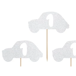 Cupcake dísz 1. születésnap, ezüst S/6