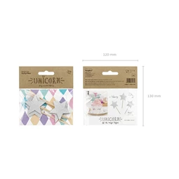 Cupcake dísz csillagok 11,5 cm S/6