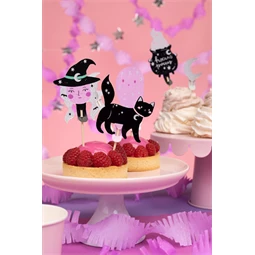 Cupcake dísz halloween, 14 cm, mix S/6