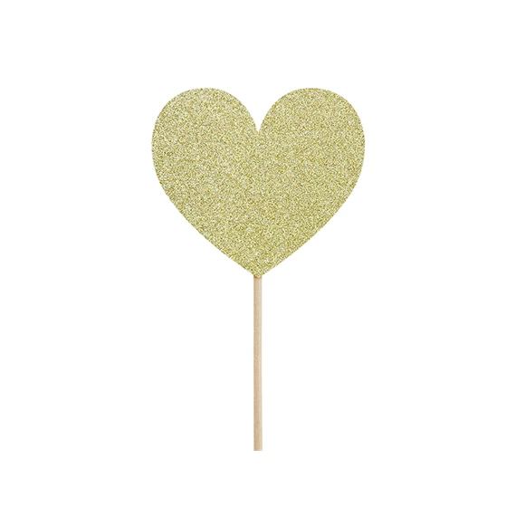 Cupcake dísz sweet love - szívek 11 cm S/6