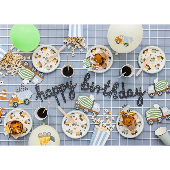 Cupcake dísz építőipari járművek 4-7 cm mix S/6