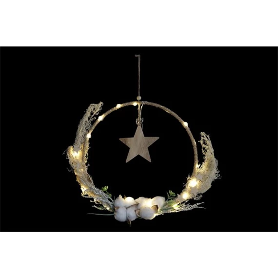 Dekoráció LED-es, akasztós csillag 30x2x30 cm 2 féle