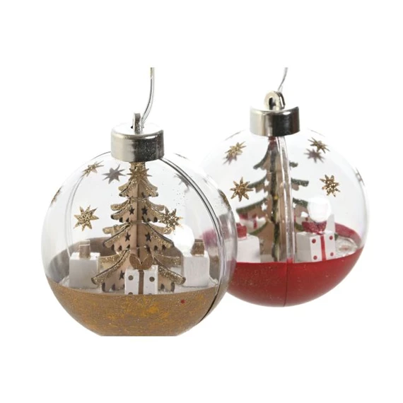 Dekoráció LED-es, akasztós 8x8x8 cm 2 féle