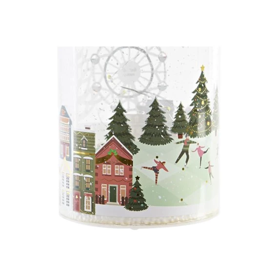 Dekoráció LED-es üveg palack 10x10x18 cm