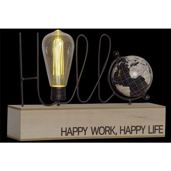 Dekoráció LED-es "Hello" felirat 30x8x21 cm