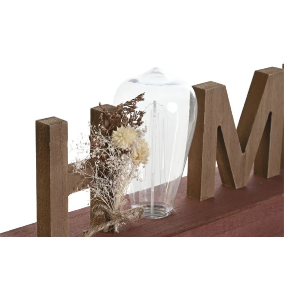 Dekoráció LED-es "Home" felirat 34x8x17 cm