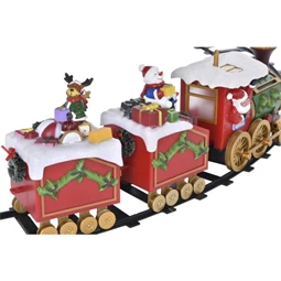 Dekoráció LED-es vonat mozgó, zenélő 136x136x15 cm