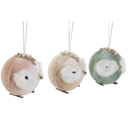 Dekoráció akasztós bagoly 10x10x10 cm 3 féle