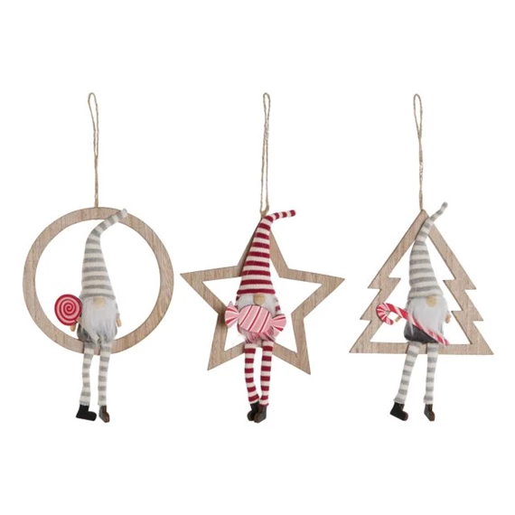 Dekoráció akasztós 16,5x4x30 cm 3 féle