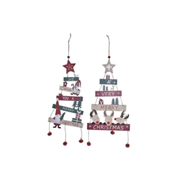 Dekoráció akasztós fenyő 16,5x1x40 cm 2 féle