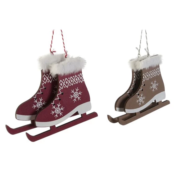 Dekoráció akasztós korcsolya 9,7x1x12 cm 4 féle