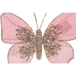 Dekoráció akasztós pillangó 11x3x13 cm 4 féle