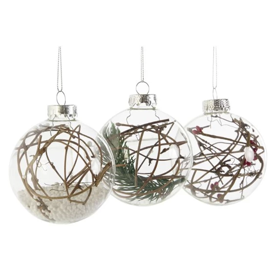 Dekoráció akasztós 8x8x9 cm 3 féle