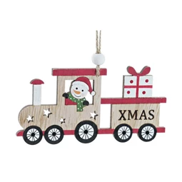 Dekoráció akasztós vonat 5,5x0,5x12 cm 2 féle