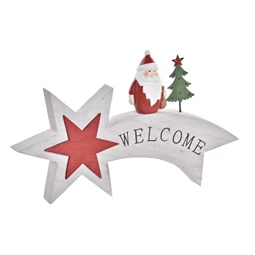 Dekoráció csillag "Welcome" felirattal 26x3x16 cm
