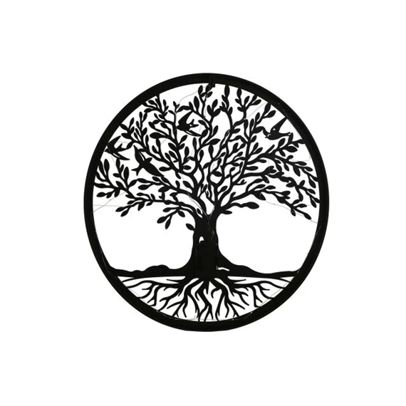 Dekoráció falra LED-es fa 60x2x60 cm