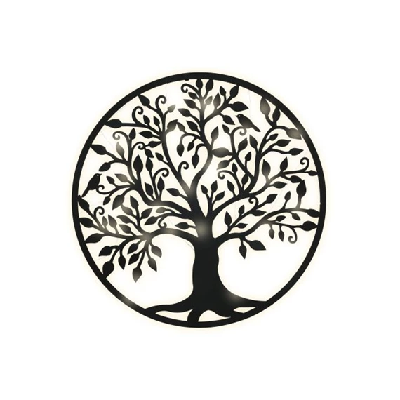 Dekoráció falra LED-es fa 99x2x99 cm