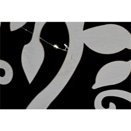 Dekoráció falra, LED-es fa minta 40x2x40 cm