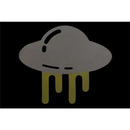 Dekoráció falra, LED-es űrhajó 35x2x30 cm