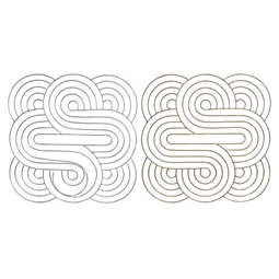 Dekoráció falra, absztrakt 61x1x61 cm 2 féle