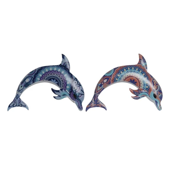 Dekoráció falra, delfin 30,5x1x15 cm 2 féle