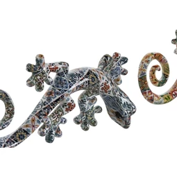 Dekoráció falra, gyík csempe mintával 22x10x4 cm 2 féle