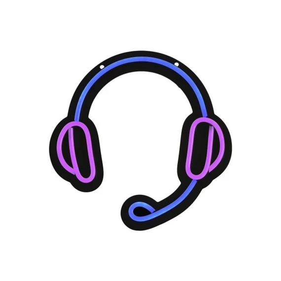 Dekoráció fejhallgató LED-es 23x3x13 cm