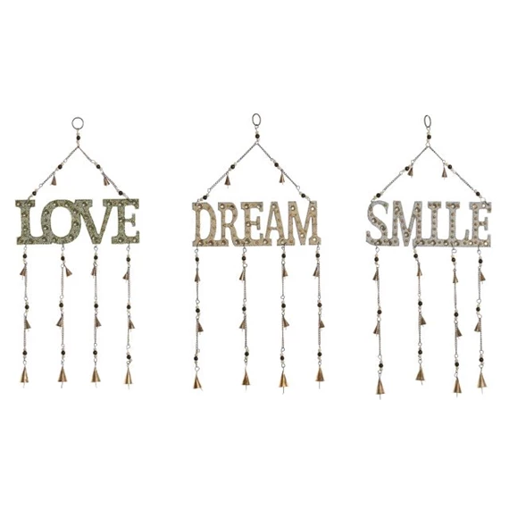 Dekoráció feliratok, akasztós 28x2x58 cm 3 féle