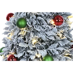 Dekoráció fenyő LED-es, havas, összecsukható 63,5x63,5x150 cm