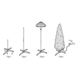 Dekoráció fenyő LED-es, havas, összecsukható 71x71x180 cm