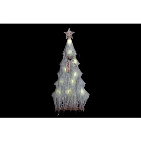 Dekoráció fenyő, LED-es 19x6x40 cm 3 féle