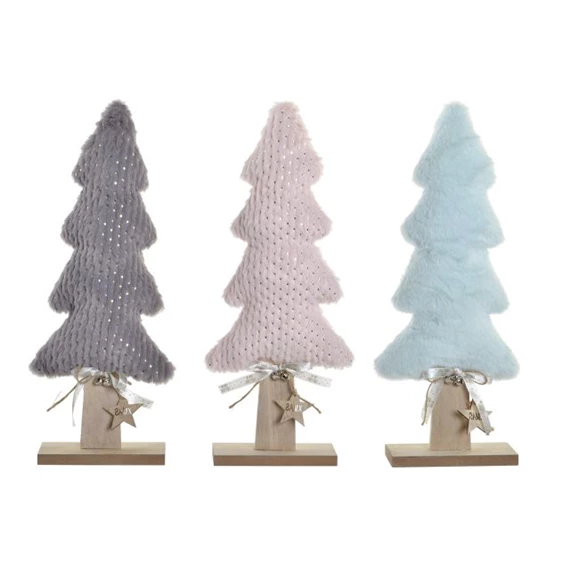 Dekoráció fenyő 16x6x39 cm 3 féle