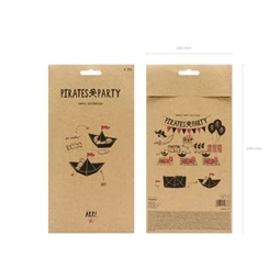 Dekoráció kalózcsákó papír 19x10x14 cm fekete S/6