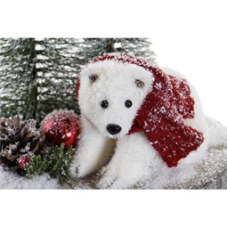 Dekoráció medvével 20x20x24 cm