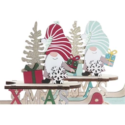 Dekoráció szánkó "Xmas" felirattal 15x6x15 cm 2 féle