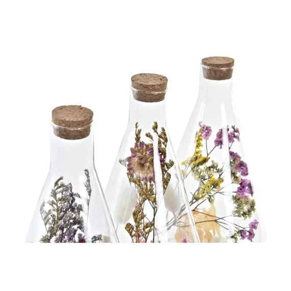 Dekoráció szárazvirág 10x10x18 cm 3 féle