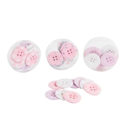 Dekoráció szett gombos 4 cm 4 féle S/9