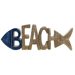 Dekoráció "Sea" és "Beach" felirat 25x2,5x9 cm 2 féle