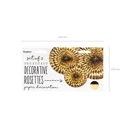 Dekorációs rozetták arany S/3