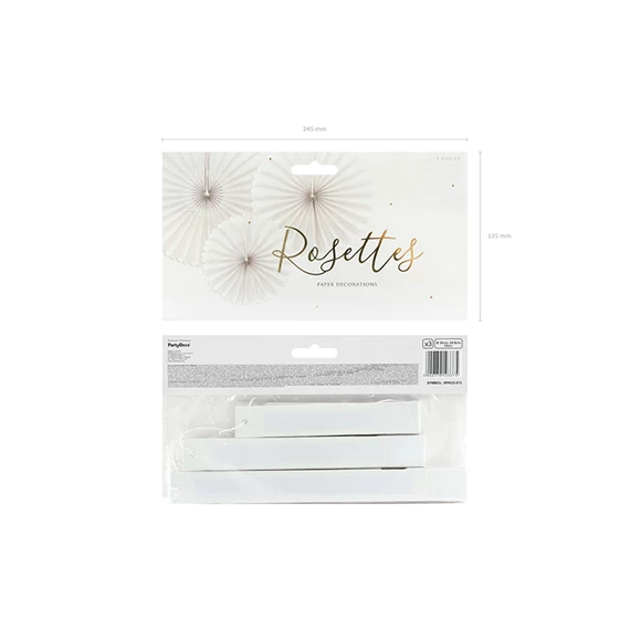 Dekorációs rozetták bézs S/3