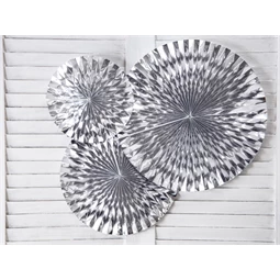 Dekorációs rozetták ezüst S/3