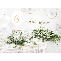 Dekorációs rozetták fehér S/3