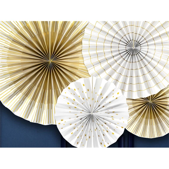 Dekorációs rozetták fehér S/4