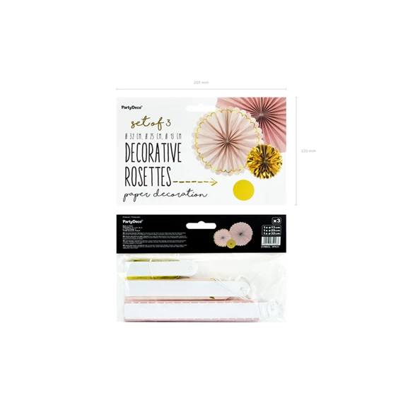 Dekorációs rozetták keverék S/3