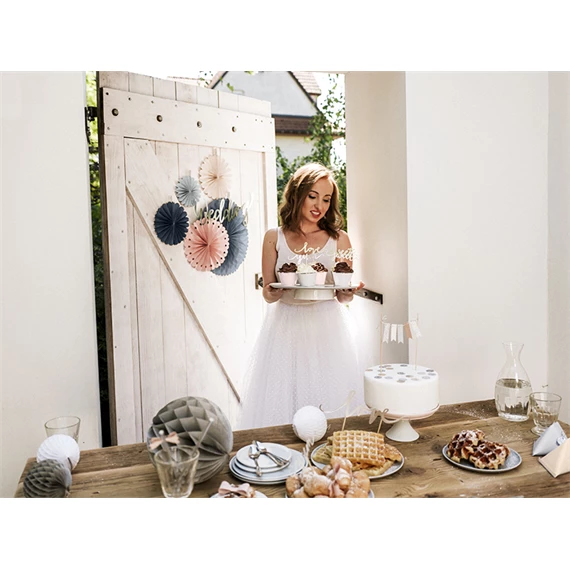 Dekorációs rozetták mix 38 cm, 25 cm, 21 cm, 19 cm, 14 cm S/5