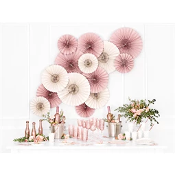 Dekorációs rozetták, poros rózsa S/3