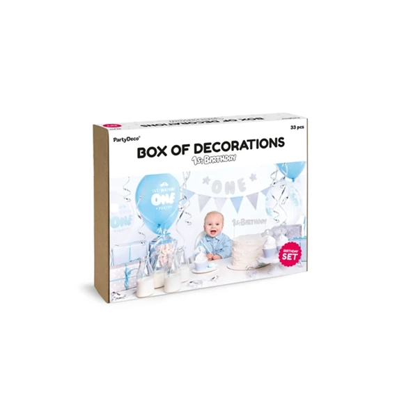 Dekorációs szet - Első szülinapom ezüst S/33